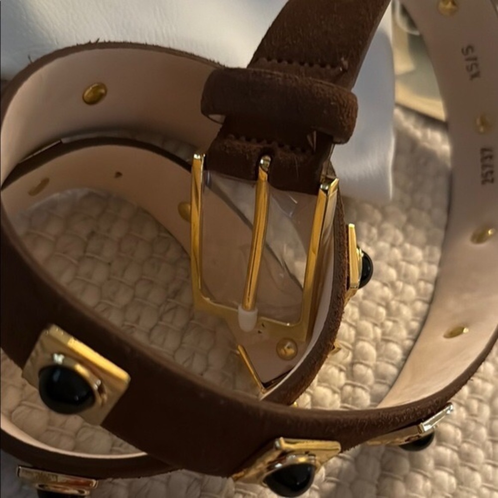 Aureum Brown Leather Belt - Picture 2 of 3